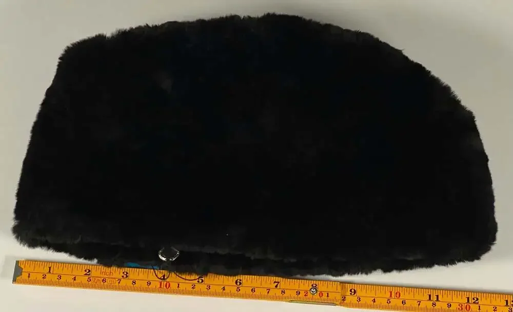 NOS Vintage 1971 Soviet USSR Mouton Fur Hat TRUD Moscow Beryozka Tags Size 59